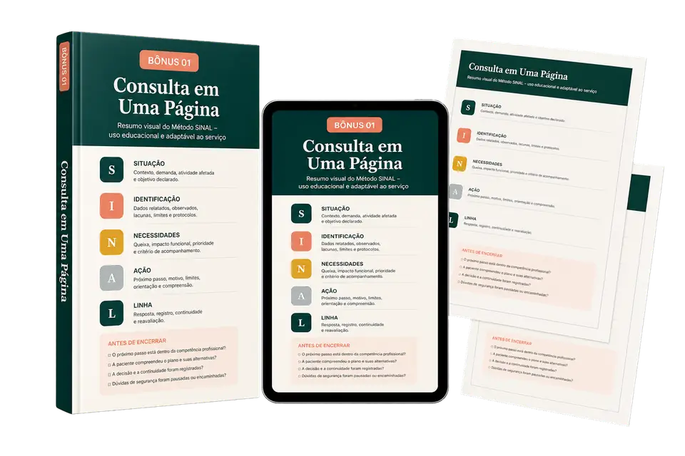 Mockup do bônus Consulta em Uma Página